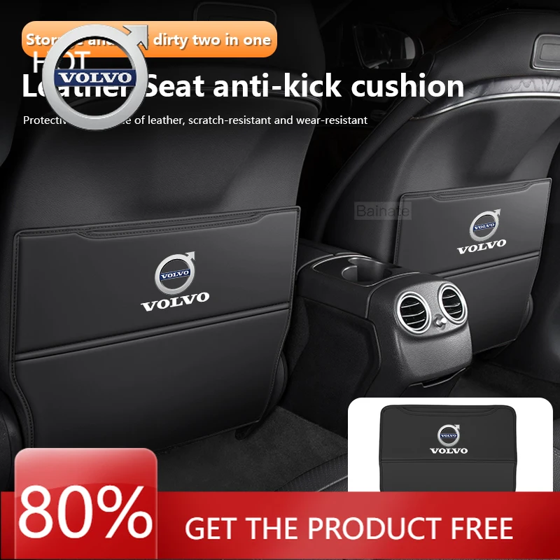 

2026 Hot For VOLVO Car Seat Back Protection Anti-Kick Pad Rear Seat Storage Bag For Volvo V60 XC90 S60 XC60 S90 V90 XC40 XC70 In