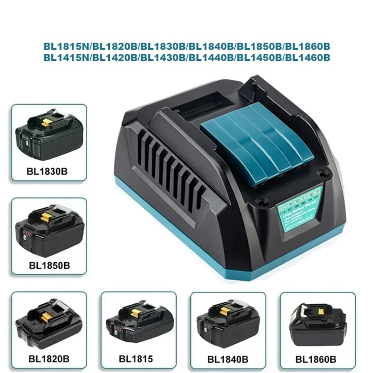 For Makita Lithium Battery Portable Quick Charger DC18RC Suitable Power Tools 14.4-18V 60W 2A BL1820B/BL1830B/BL1840B -T44C