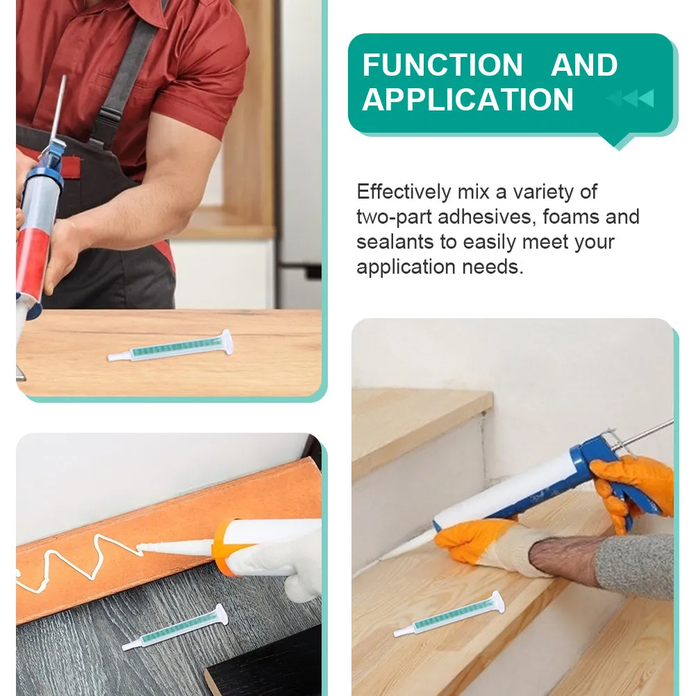 30pcs Ab Glue Mixing Tube Epoxy Resin Filling Applicator Durable Pp Material Laminar Flow Spiral Design For Efficient Adhesive - view 4