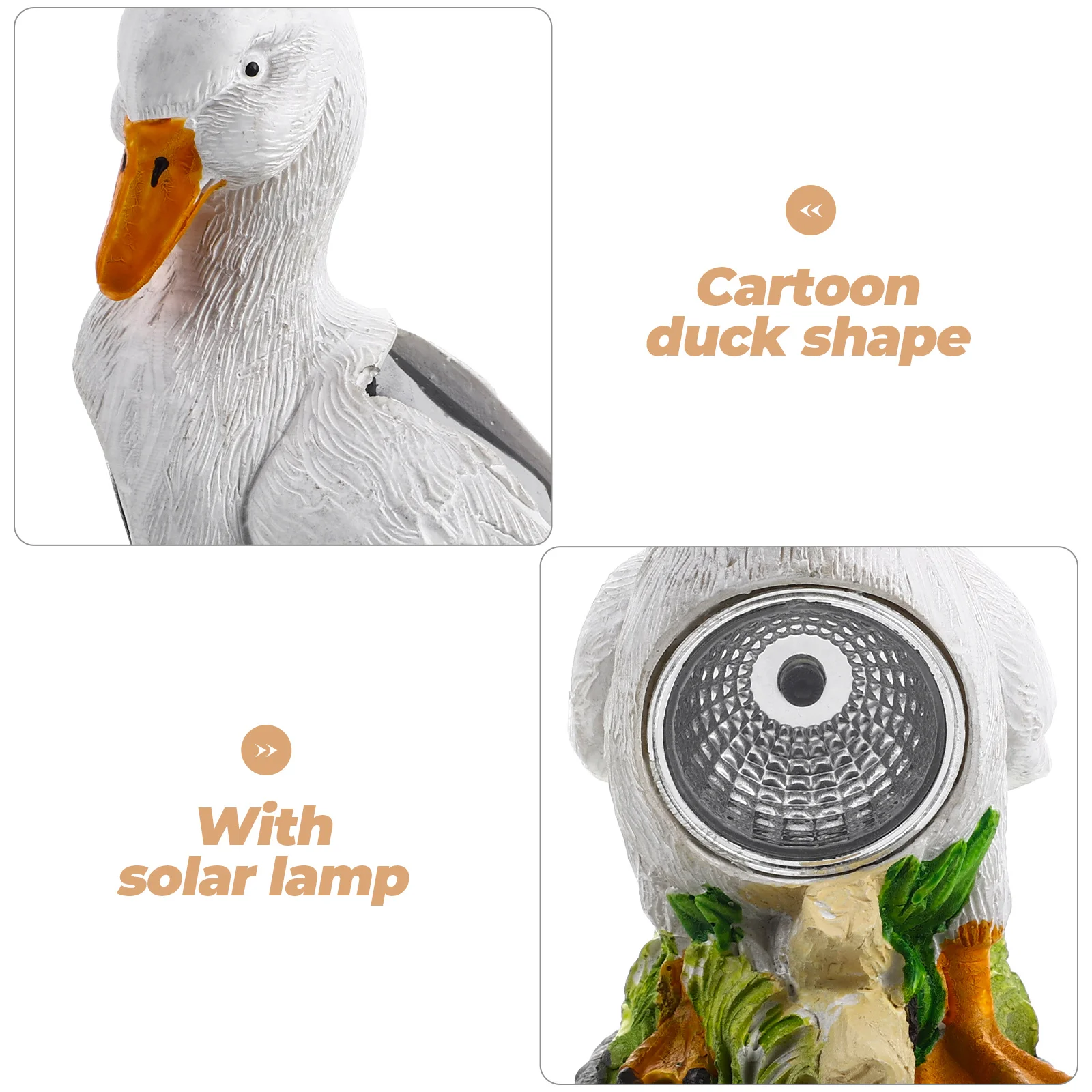 

Solar Duck Decoration Resin Solar Powered Lawn Decor Outdoor Statues Pathway Glowing Yard Adornment Patio Sculpture Garden Dwarf