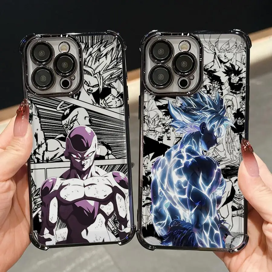 

Friezas Gokus Plating Phone Case For Xiaomi Redmi 15 A3 15C 14C 13C K50 A1 Note 15 14 13 12 12s Pro Plus 4G 5G Anti Fall Airbag