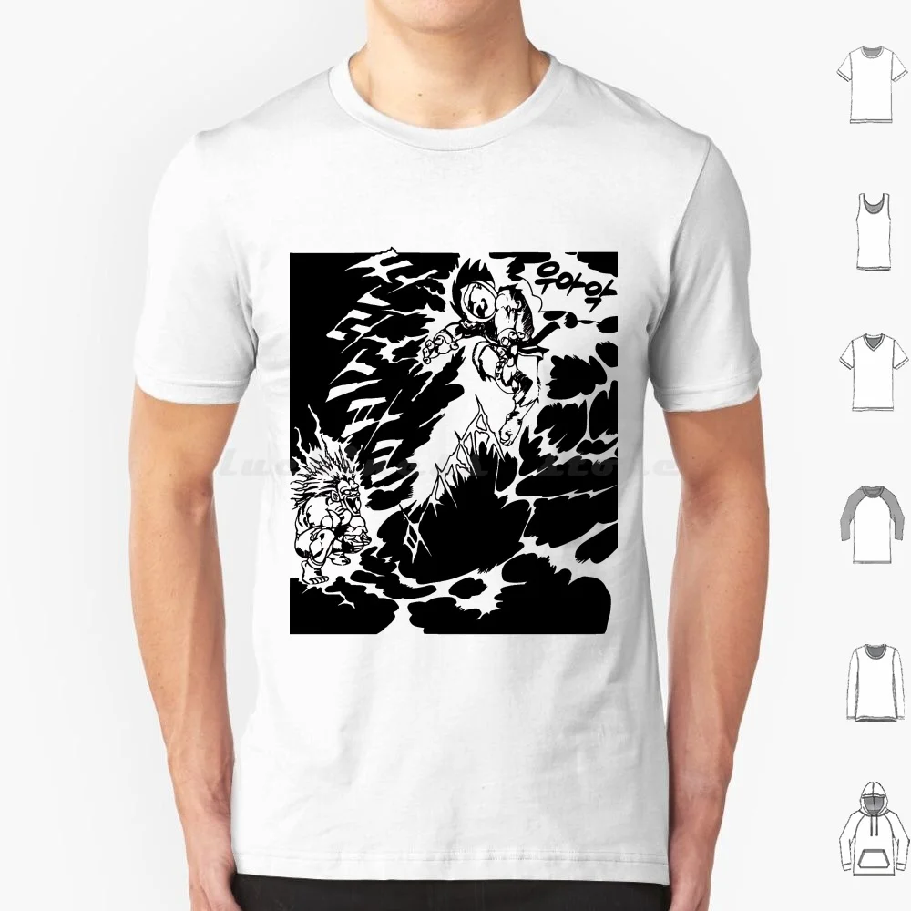 Blanka Vs. Ryu ( Korean Manga ) T Shirt Big Size 100% Cotton Blanka Ryu Fighting Games Super Snes Arcade Video Games Retro