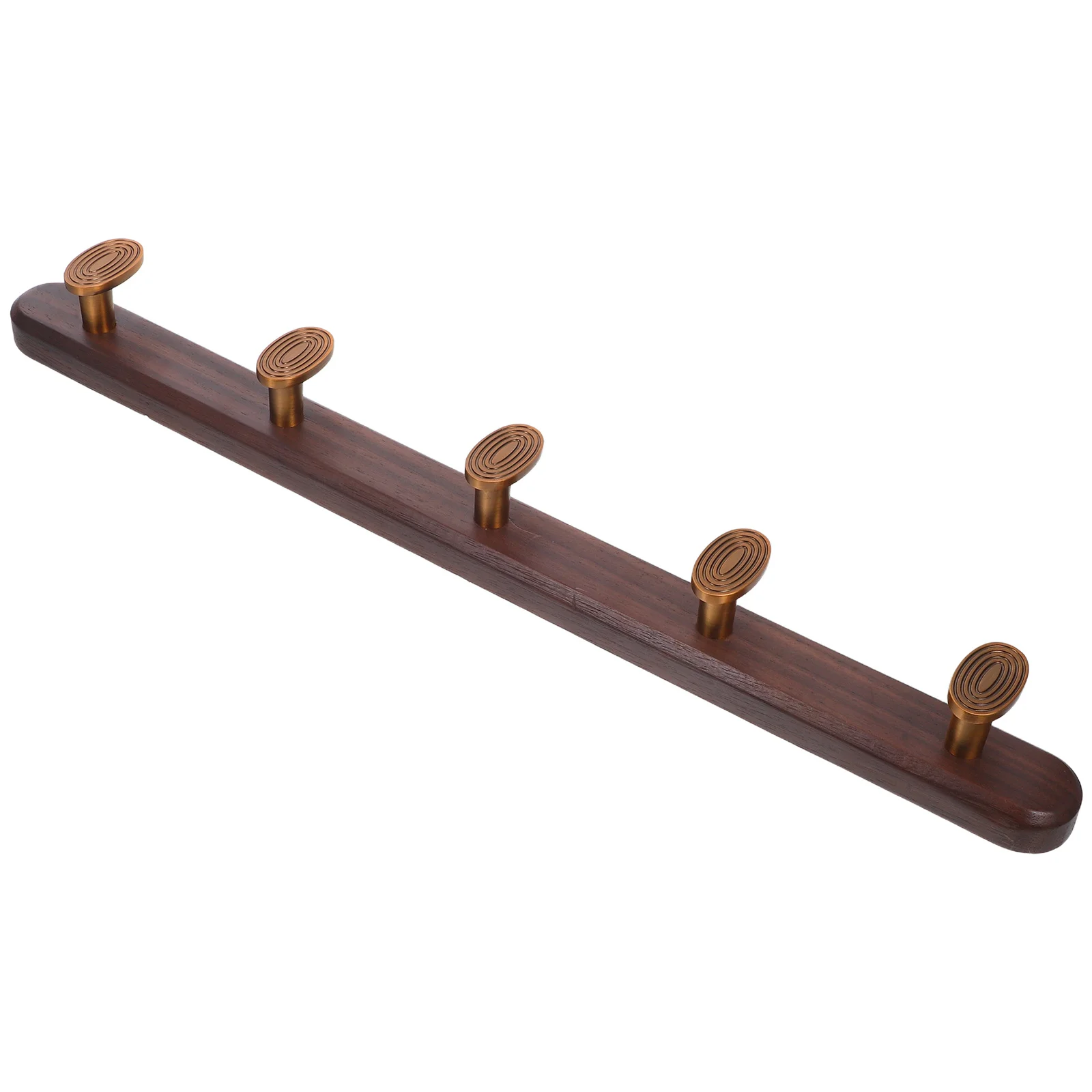 

Wall Mounted Coat Rack Zinc Alloy Wood 5 Hooks Heavy Duty For Jackets Hats Towels Vintage Bathroom Hanger Retro Decor