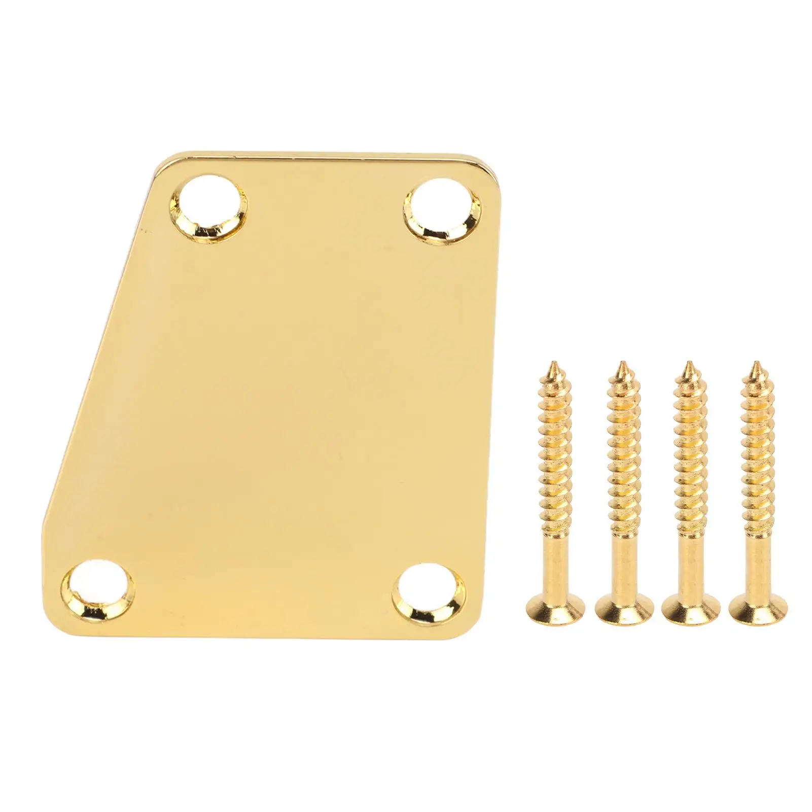 

Electric Guitar Neckplate Metal Replacement Neck Plate w/ Screw for Bass