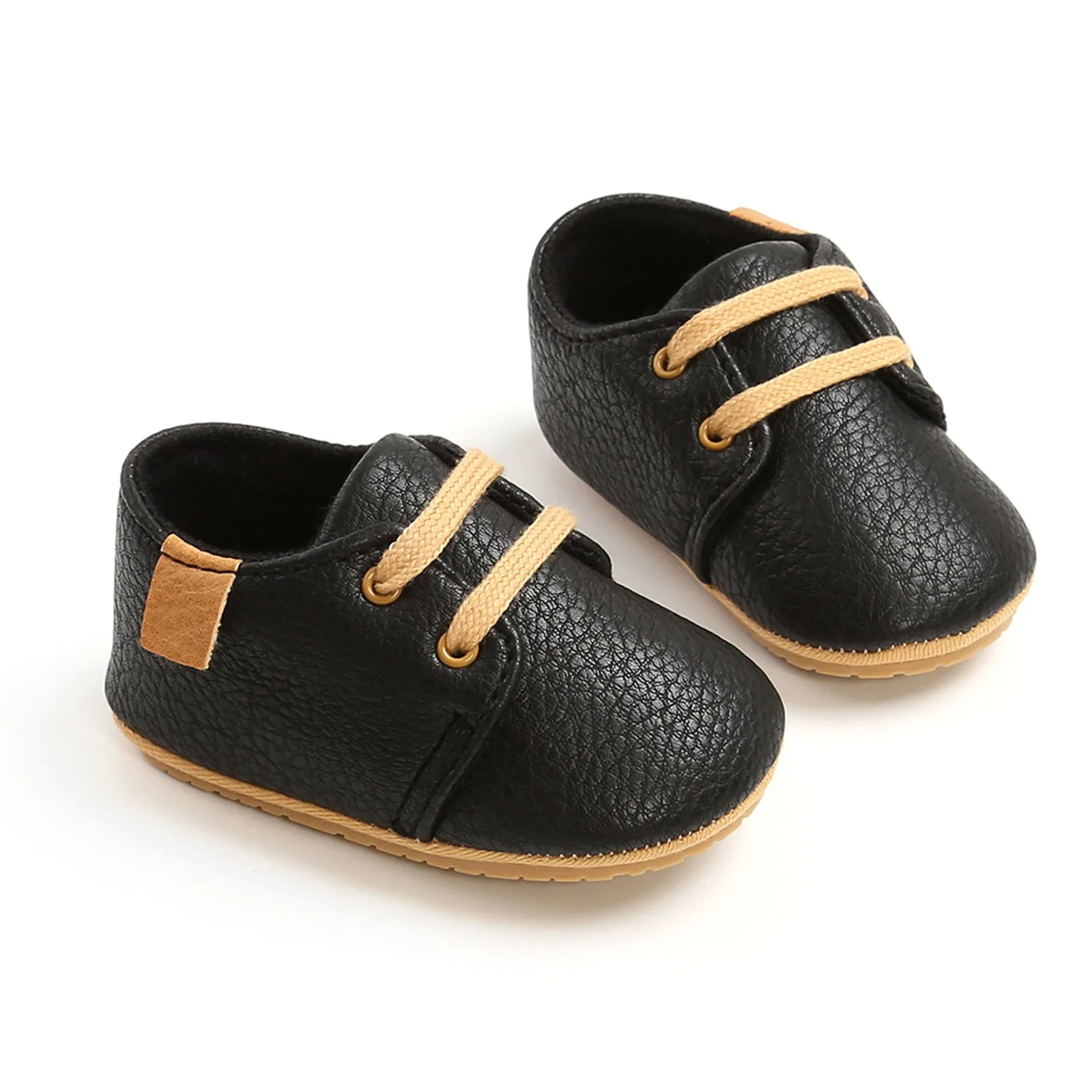 

New Baby Shoes Retro Leather Boy Girl Shoes Multicolor Toddler Rubber Sole Anti-slip First Walkers Infant Newborn Moccasins