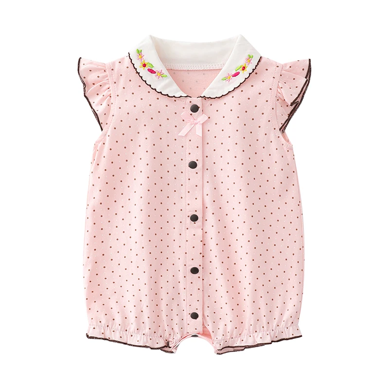 

Newborn baby clothes summer clothes, baby girl princess summer jumpsuit, 0 years old short-sleeved harem air-conditioned clothes