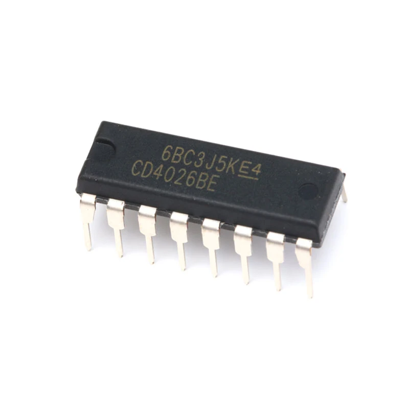 5pcs Original authentic straight plug CD4026BE DIP-16 logic chip decimal count / frequency divider chip