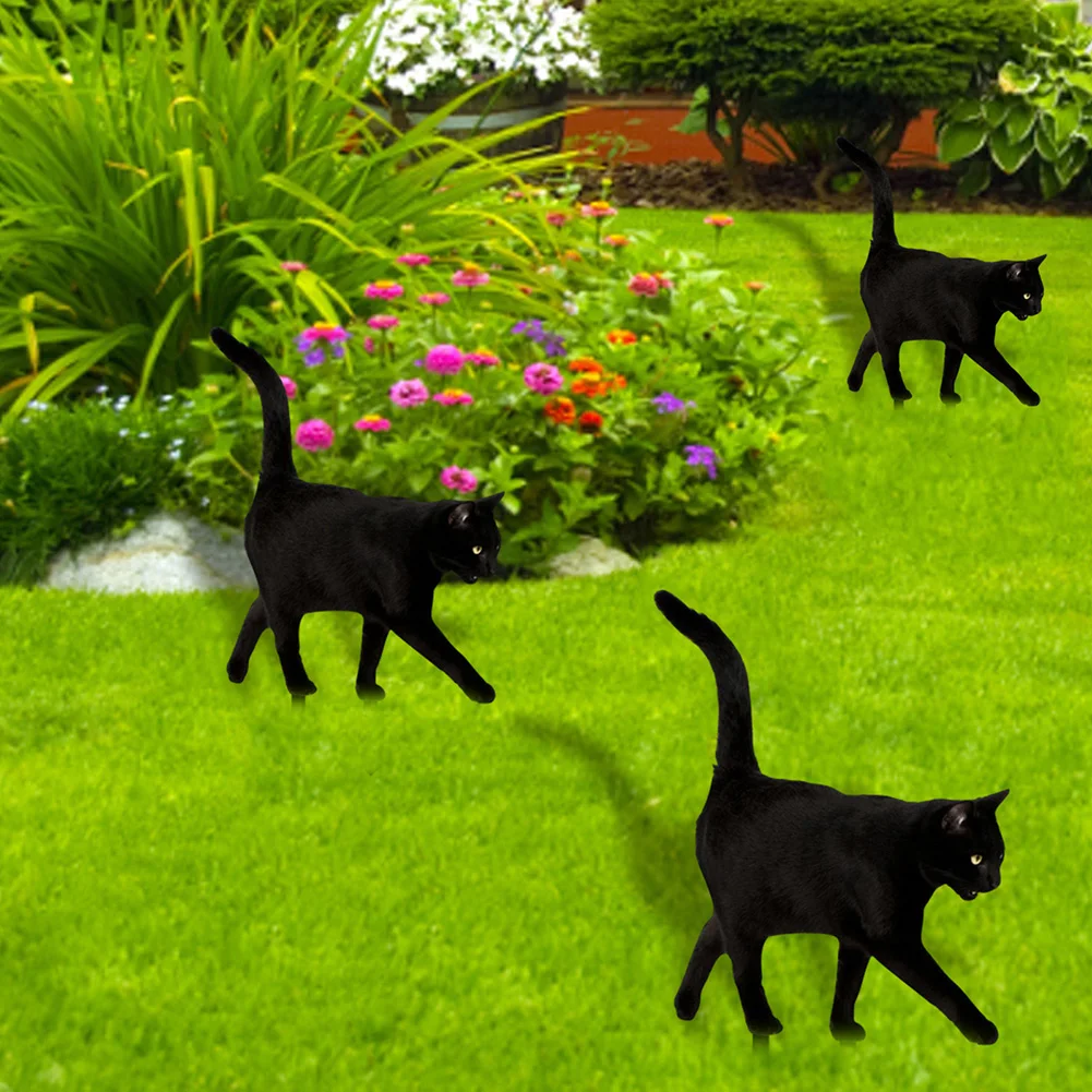 Patung tanaman pot dalam ruangan, tanda dekoratif taman akrilik, tanaman kucing halaman belakang, ornamen pesta tahan air luar ruangan, perlengkapan rumput