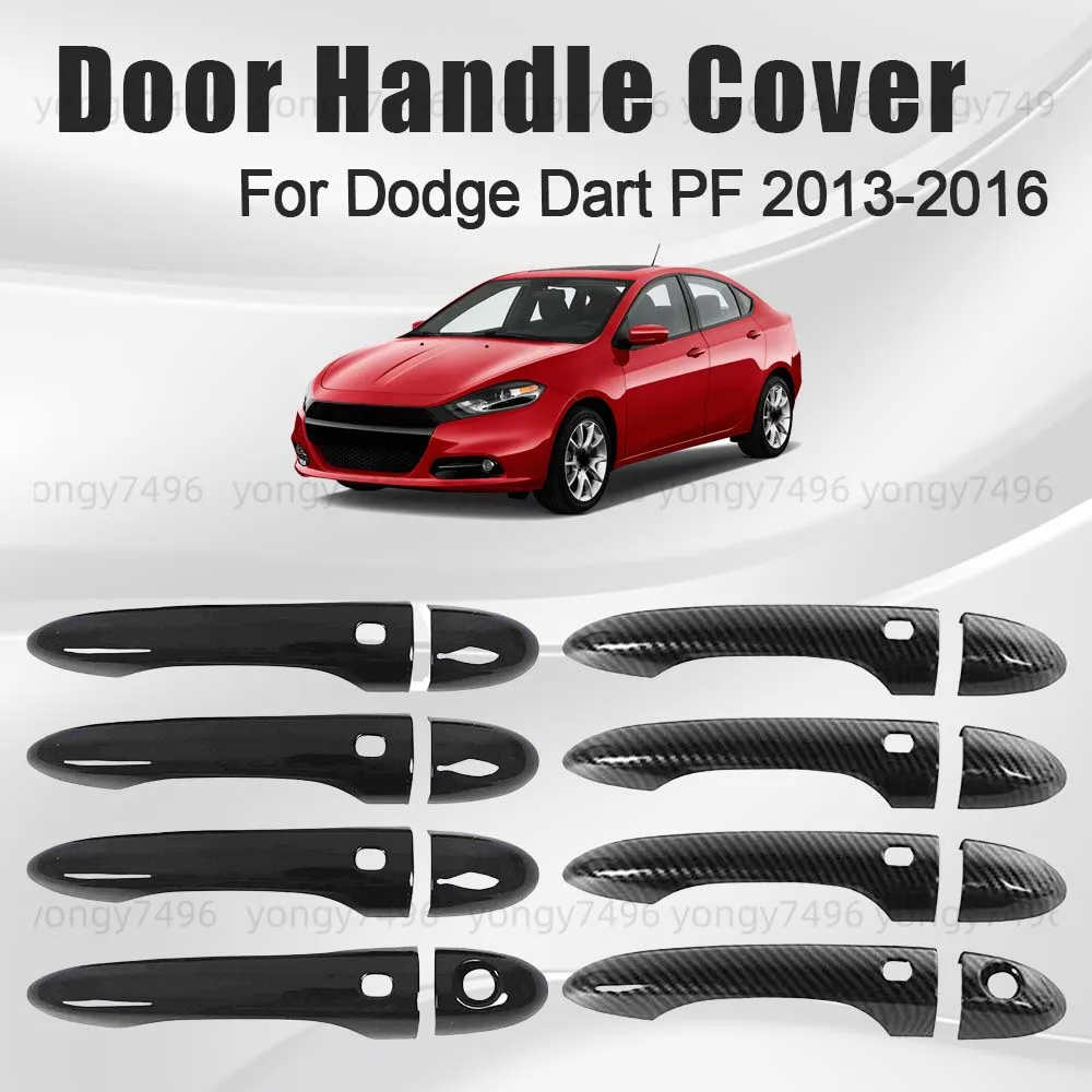 

Обновленная крышка дверной ручки автомобиля для Dodge Dart PF 2013 2014 2015 2016, серебристый, черный, автомобильные аксессуары из углеродного волокна, украшение