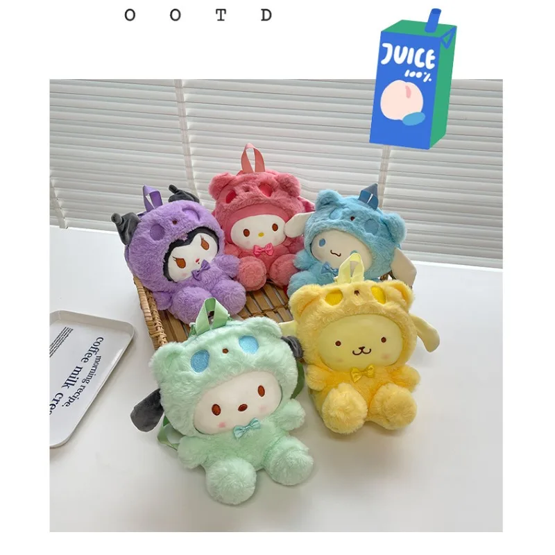 

Новый плюшевый рюкзак Sanrio Hello Kitty Kuromi Melody, милая кукла, сумка на плечо, рождественские подарки для детей