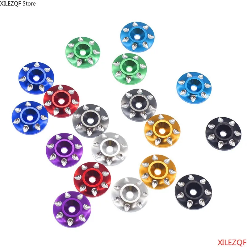 2pcs Metal Wing Mounting Tail Washer M3 Screw Gasket For 1/10 1/8 RC Car Off Road Buggy Short Course Truck HOBAO TAMIYA HSP HPI