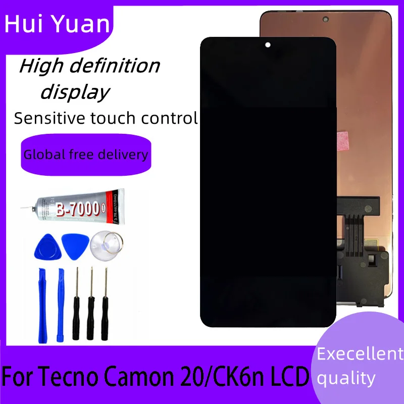 

For Tecno Camon 20 Pro CK6n CK7n CK8n CK9n X678B X6710 LCD Display Touch Screen Digitizer Assembly Repair Parts Replacement