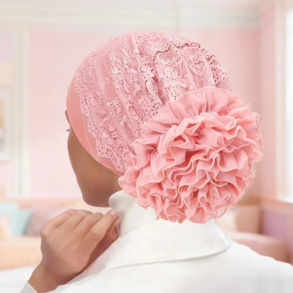 

Новая индийская кружевная тюрбан-шапка 2026 года для мусульманок, головной убор, хиджаб, исламская шапка-боннет, женские головные платки