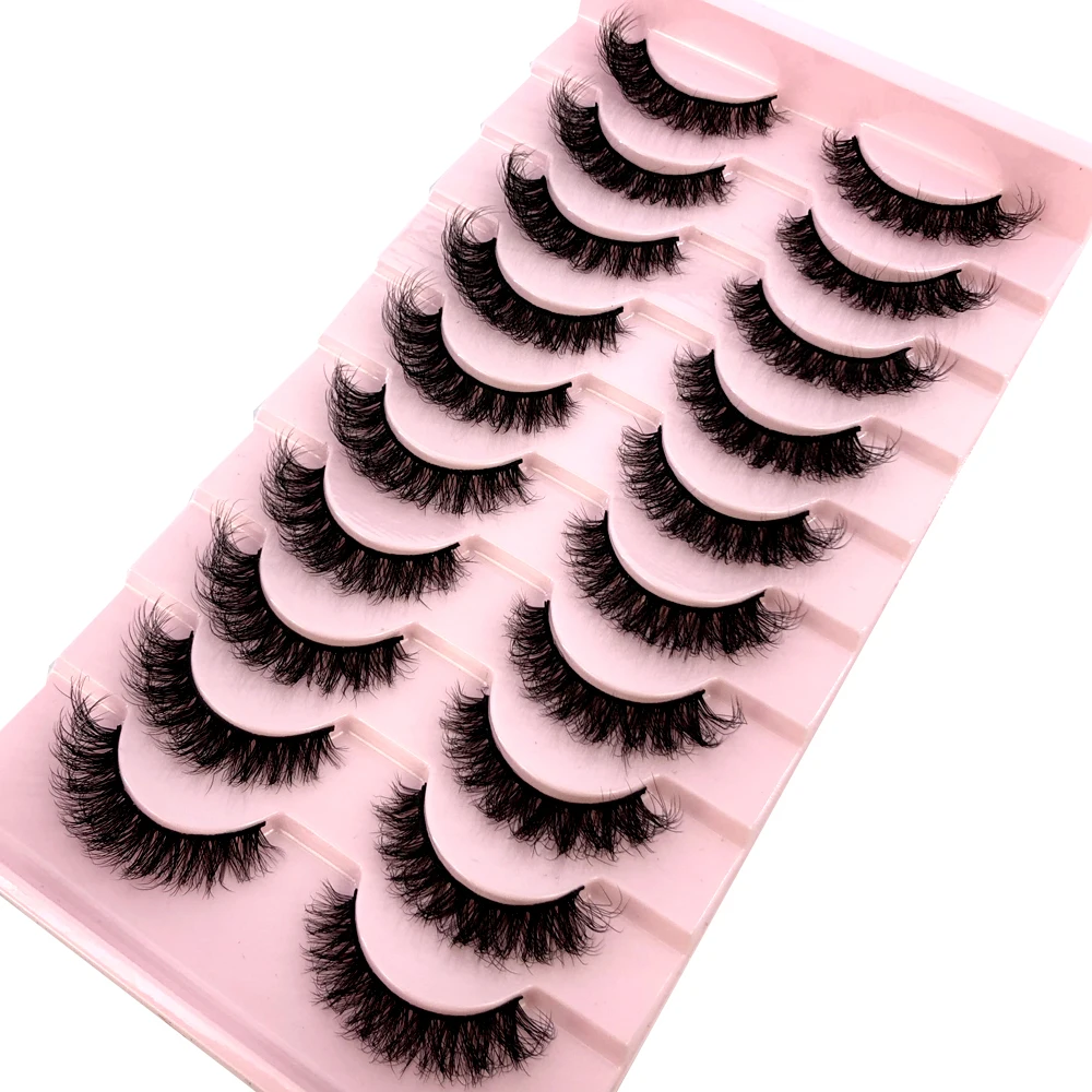 HBZGTLAD New 10 Pairs Natural False Eyelashes Fake Lashes Long Makeup 3d Mink Lashes Extension Eyelash Mink Eyelashes for Beauty