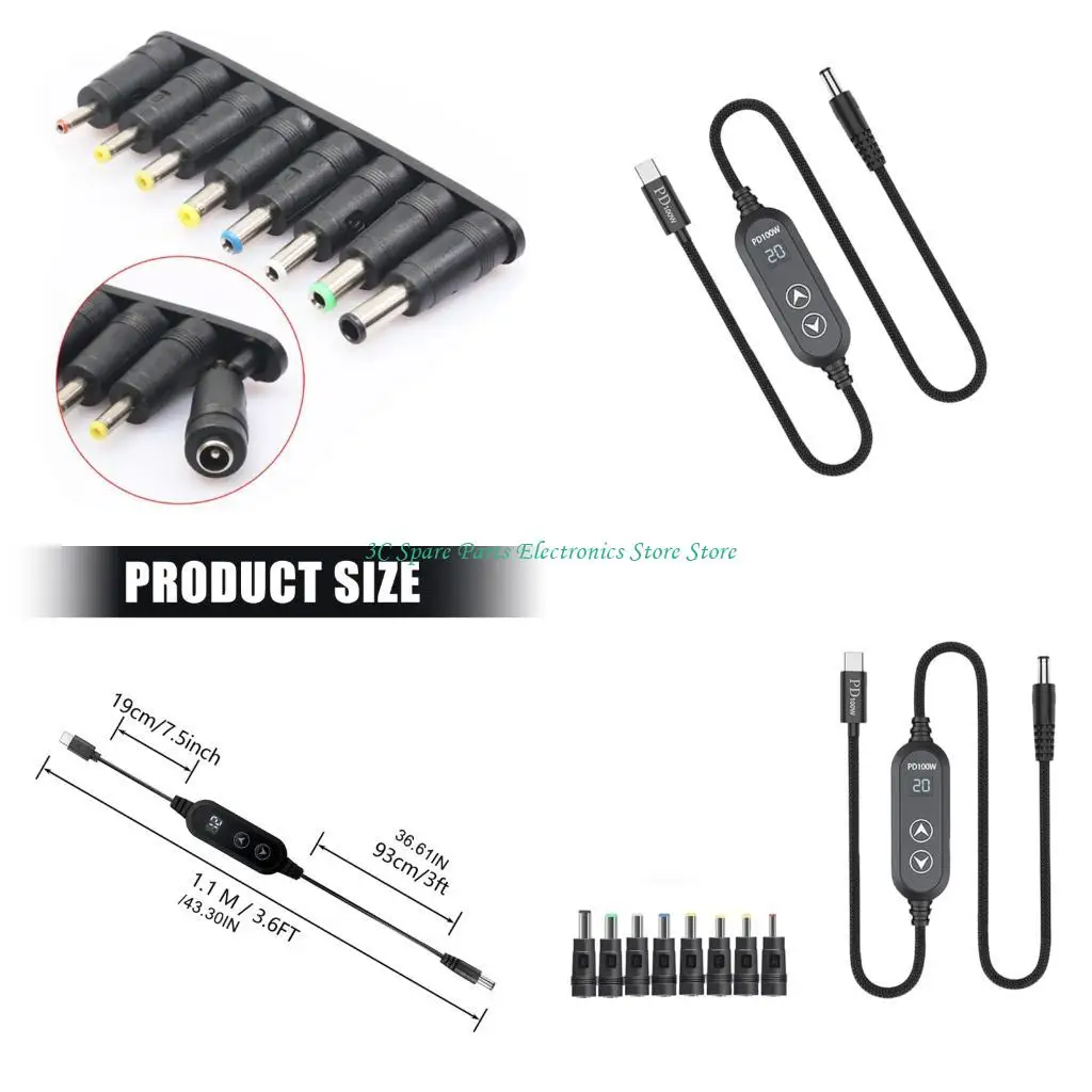 SZ Flexible Activation Cable 1.2m PVC Coating 65W Power Delivery Cable for Laptop