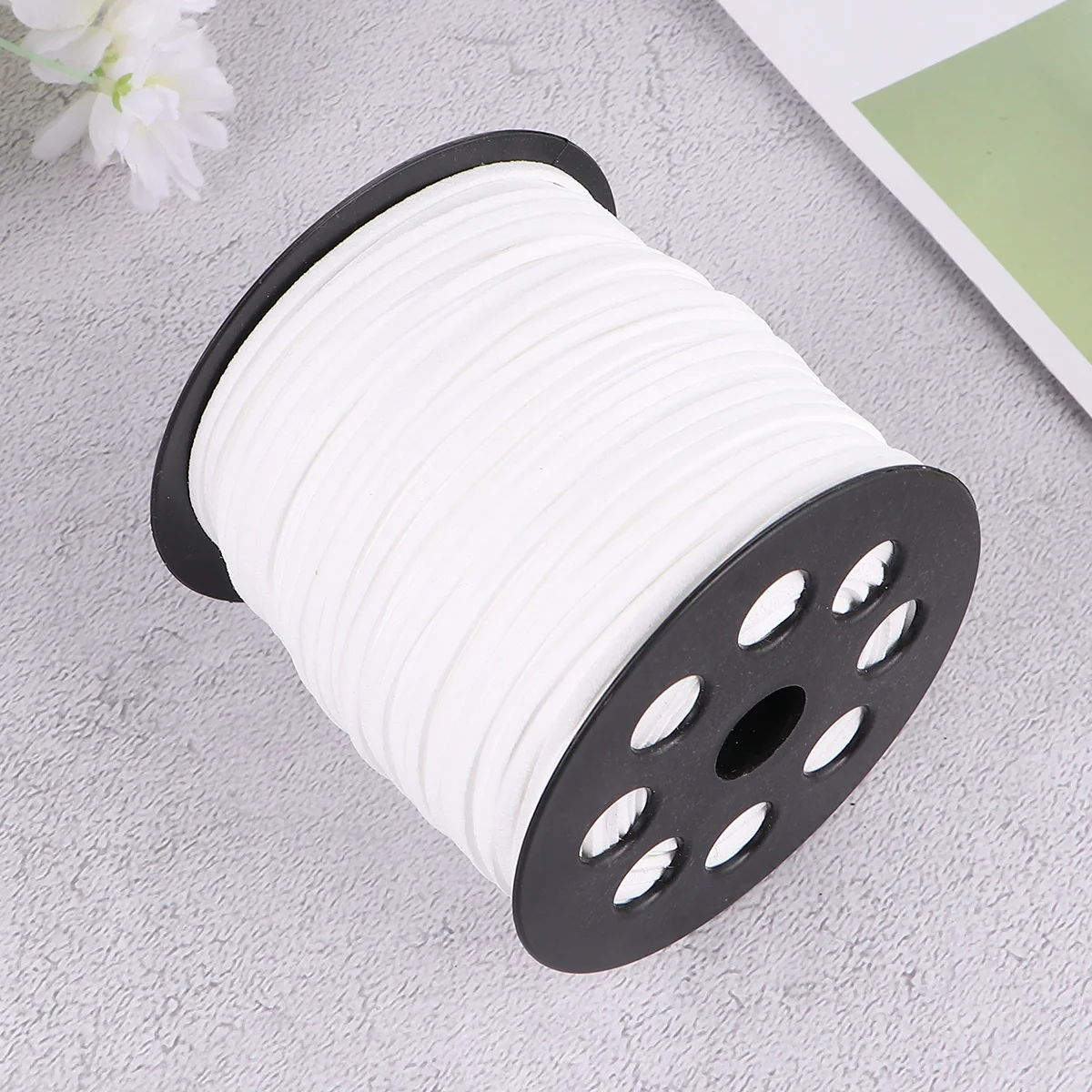 

1 Roll 2.6Mm Faux Braiding String Jewelry Making Bracelets Necklaces White Durable Suede Crafting Accessories Diy