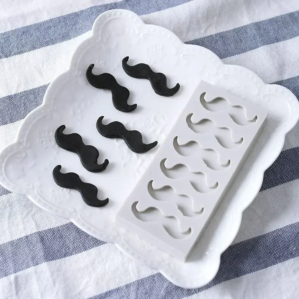 1PC DIY Men Ladies Party Dress Mustache Silicone Cake Mold Chocolate Fondant Cookie Mould Kitchen Cake Baking Decorating Tools