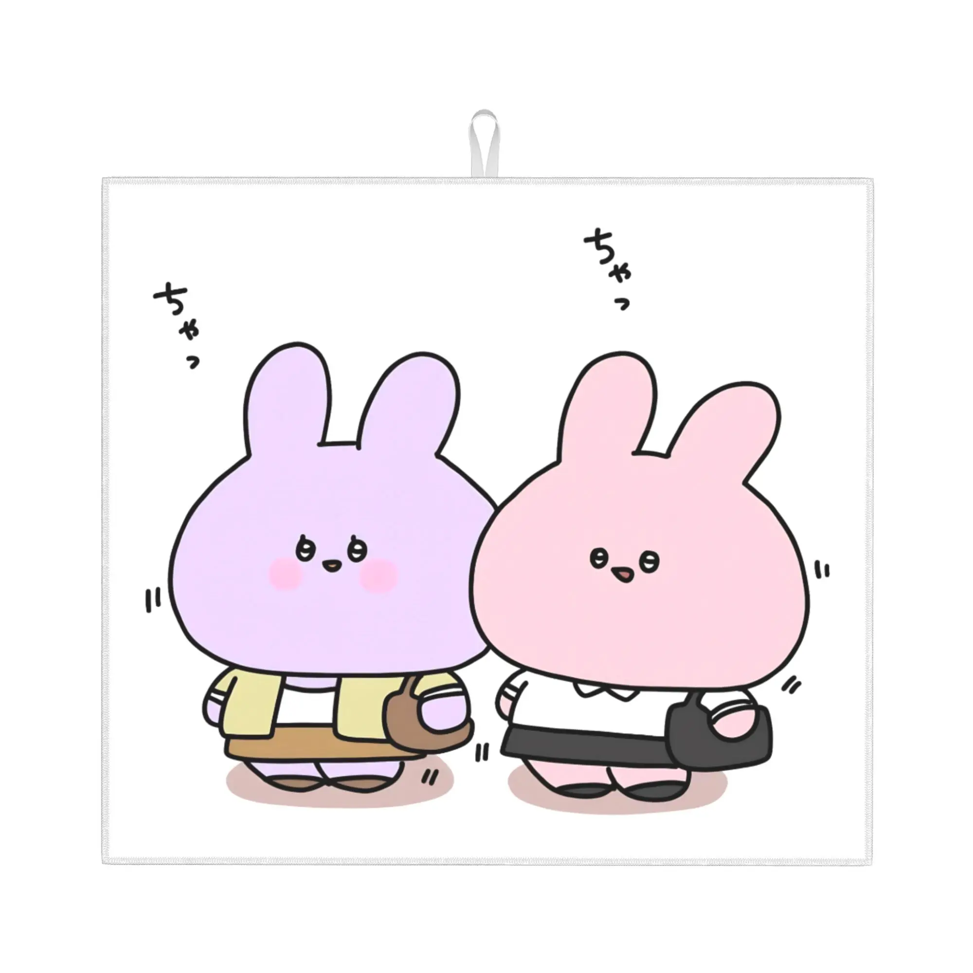 Drying Mat For Kitchen Asamimichaan Anime Cartoons Asamimi Barware Tableware Oil Proof Reusable Washable Kitchen Sink Drying Pad