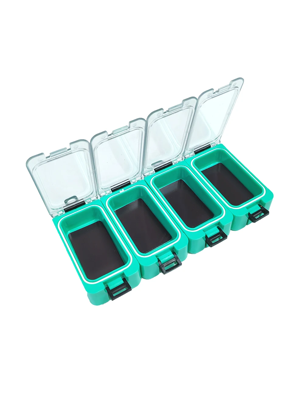 4er-Pack, kostenlose Zusatzbox für Angelhaken, Aufbewahrungsbox für Angelzubehör, magnetische Angelhaken- und Köderbox, kleine Werkzeugbox für Zubehör. – Detail 8