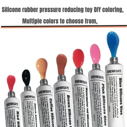 Silicone Coloring Adhesive, Pressure Reducing Toy DIY Coloring, Multiple Colors Available, Soft But Not Hard