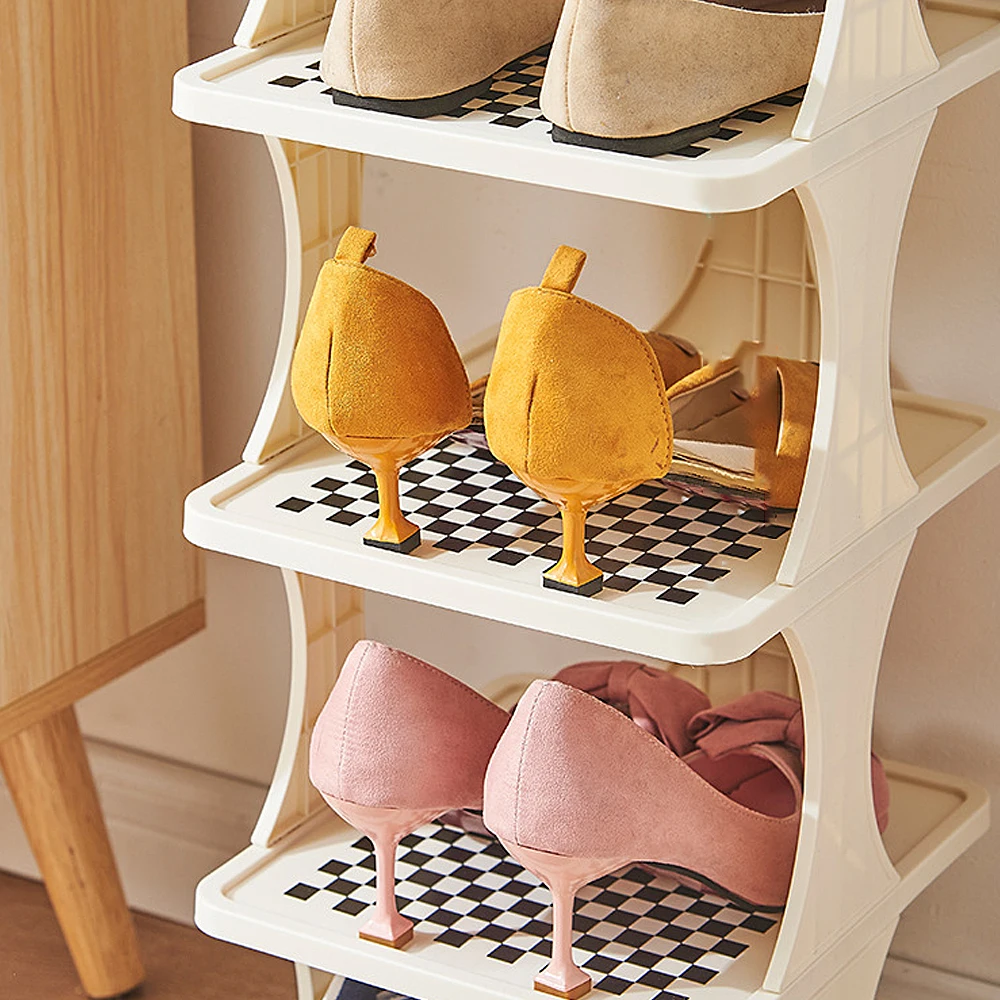 Multi Layer Household Simple Narrow Doorway Shoe Rack Hallway Entryway Shoe Organizer Plastic Shoes Cabinet Shoes Storage Holder