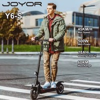 Electric Scooter JOYOR Y6-S 48V 18Ah Battery 500W Motor 25km/h Speed 60km Range 10'' Tires Foldable Adult E-Scooter