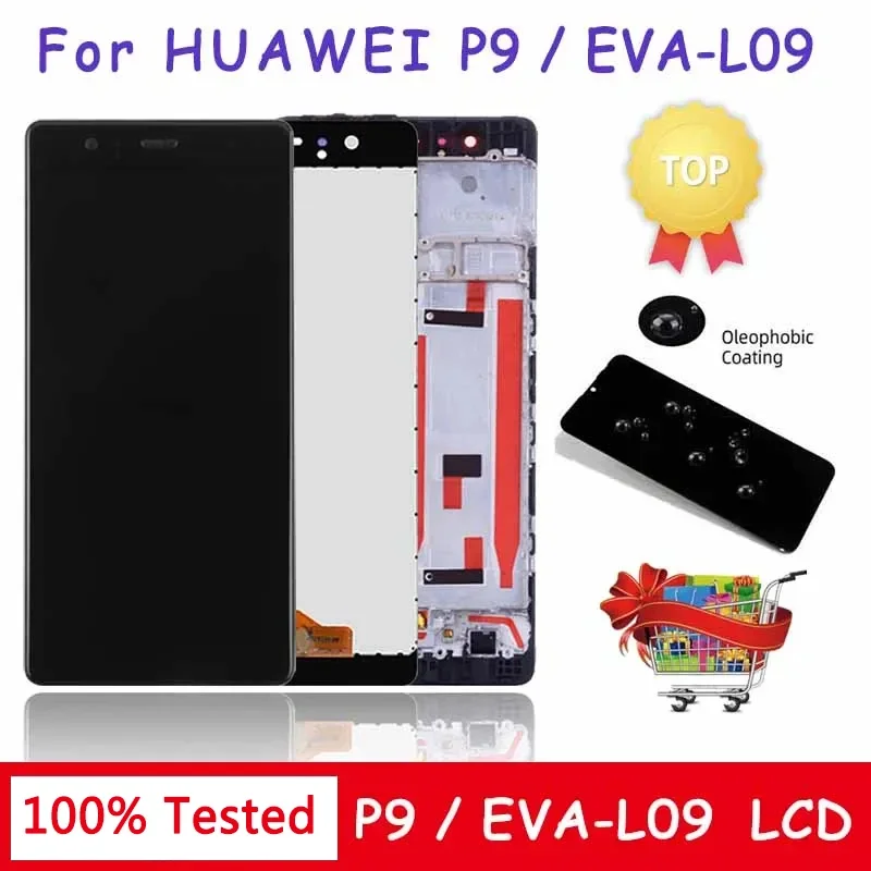 5.2\'\' AAA+ P9 Display Screen For Huawei P9 EVA-L09 L19 L29 LCD Display With Touch Screen Digitizer Assembly Replacement