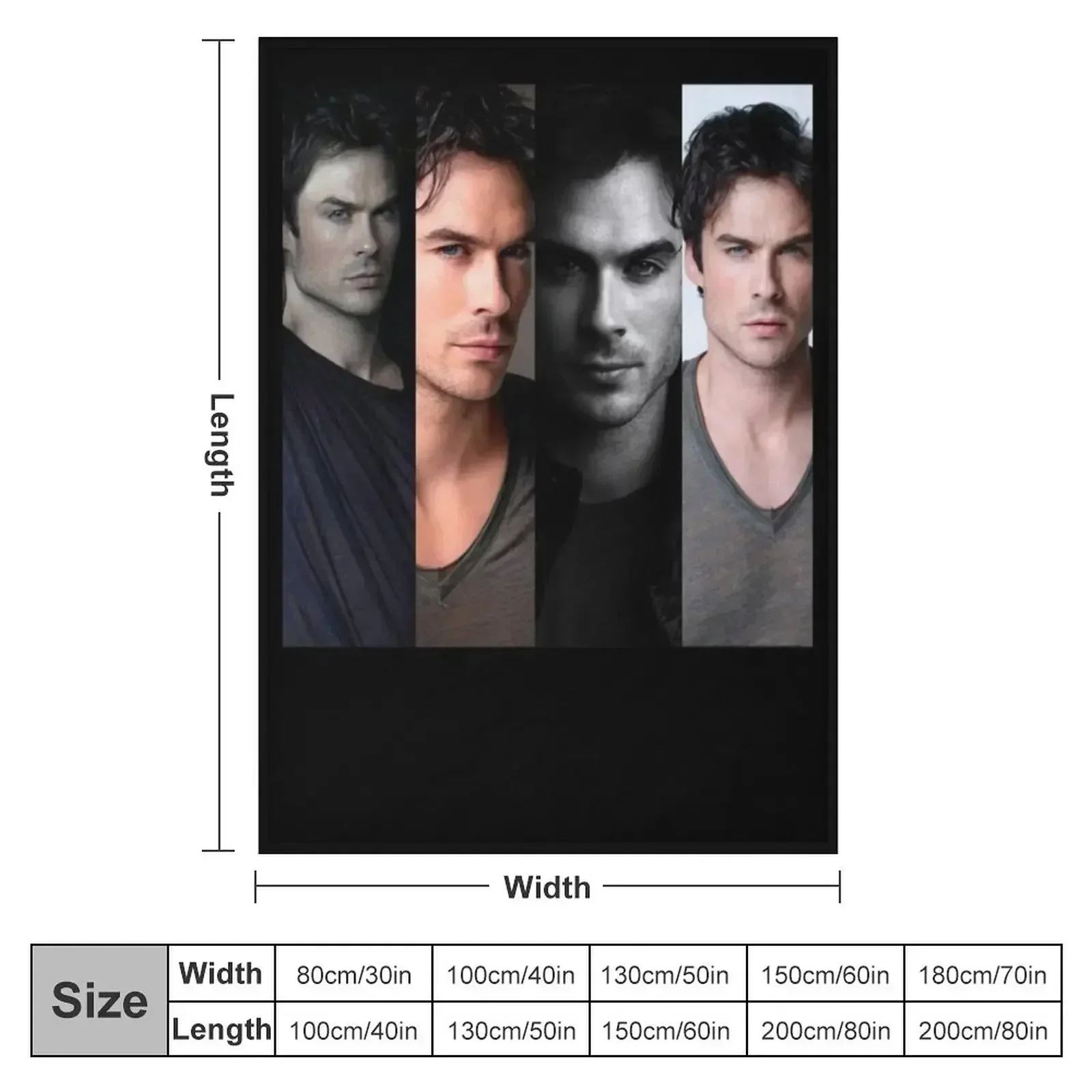 ian somerhalder (4) Throw Blanket couch cozy soft plush fuzzy picnic outdoor blanket