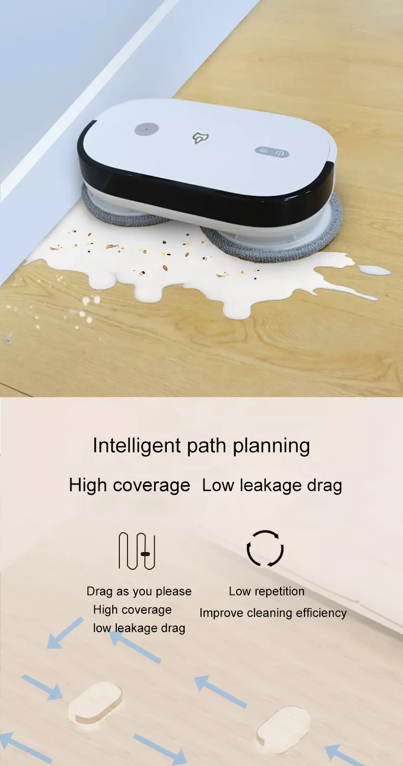 Интеллектуальный автоматический робот для уборки пола, машина для влажной и сухой уборки, робот для швабры для пола, электрический робот для уборки пола