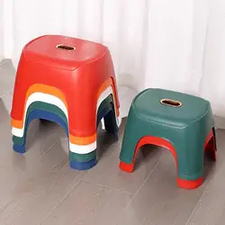 Simple Small Step Stool Household Anti-slip Square Stool Low Stool House Square Stool Mini Bench Small Corner Stand