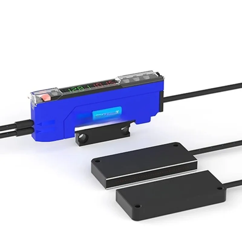 

8-Position Display Fiber Amplifier Infrared Induction Switch Sensor 200mm/1200mm Detection Base/DIN Rail Installation
