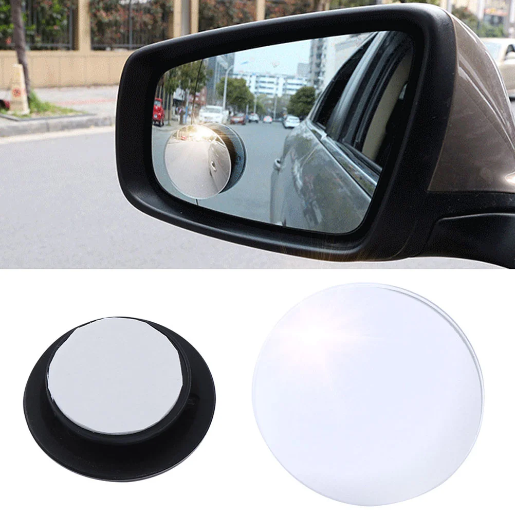 2 PCS Rear View Camera Mirror Borderless Rearview Glass 360 Degree Drive Water Adjust