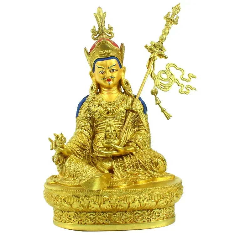 Custom Made Large Copper Wealth Buddha Statue Religious Yellow Jambhala Bronze Sculpture Metal Crafts Sitting Buddha Statue