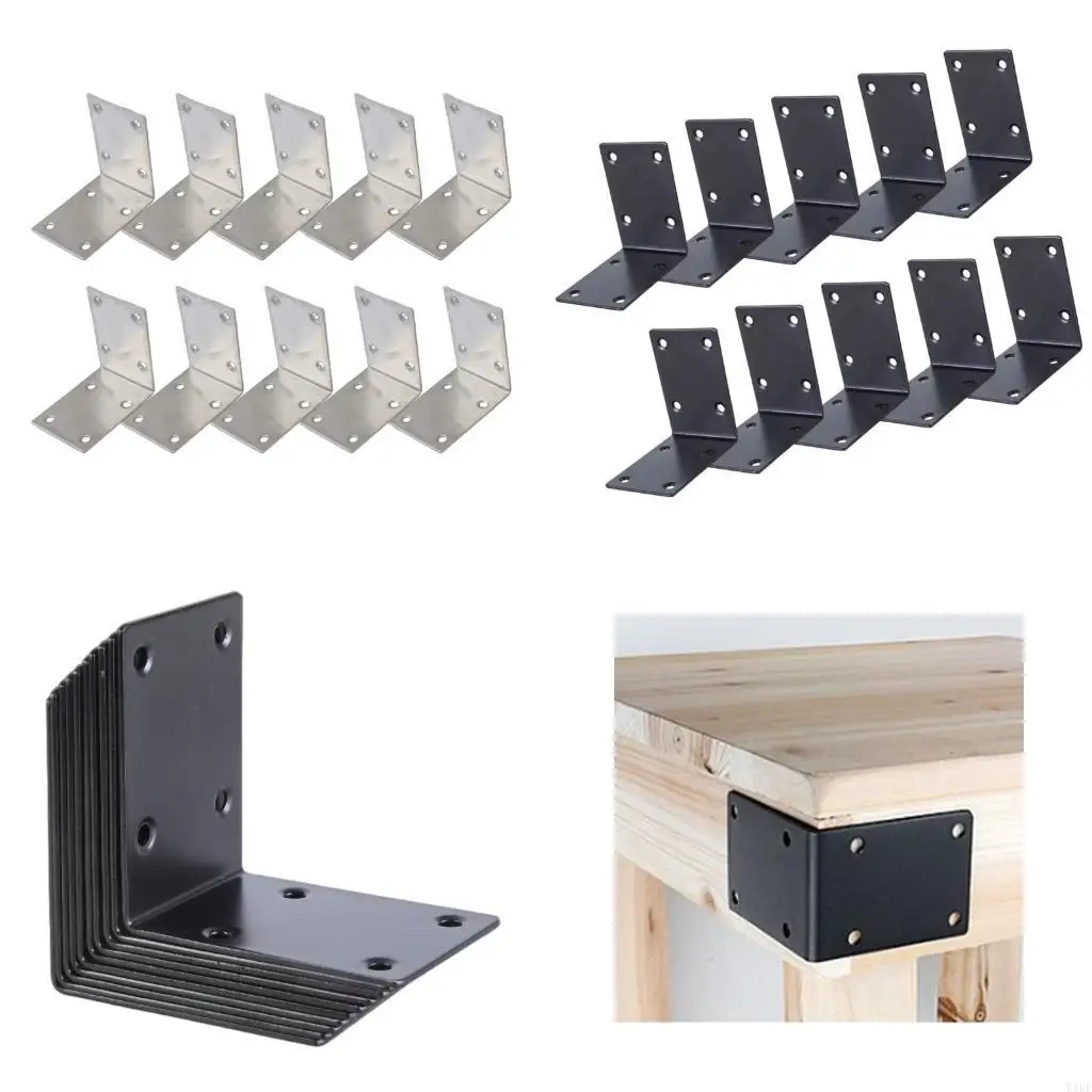 

10 шт. Большие 90 -градусные стальные кронштейны мебель