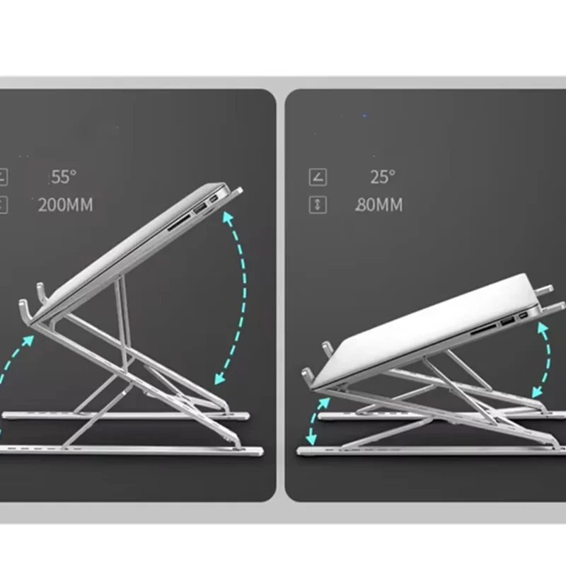 Macbook Laptop Stand Folding Adjustable Aluminum Computer Pc Tablet Stand Notebook Tablelaptop Holder Heat Dissipation image 3