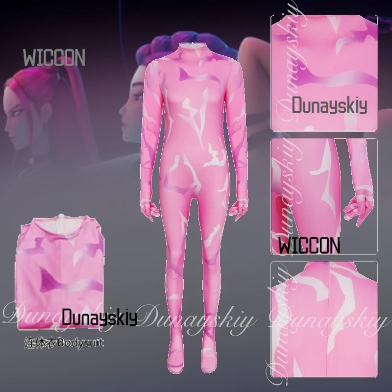 

Новый KPop Demon Cute Rumi Mira Zoey Крутые женские костюмы для косплея Дьявол Розовый комбинезон Сексуальный Kawaii Jirai Kei Вечеринка Сцена Хэллоуин