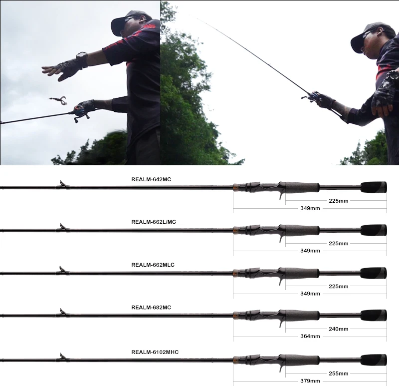 Purelure Realm Bass-Angelrute All M40X Toray Carbon Soft Bait Zander EX F/F Action mit Fuji SIC Ring für Spinning und Casting – Detail 14