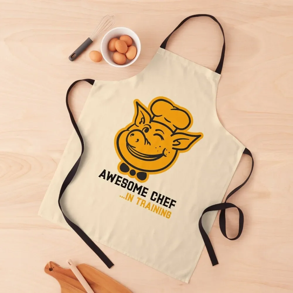 Awesome Chef in Training Chubby Pig Apron Trim Cloth Sexy household woman Things For The Kitchen Apron