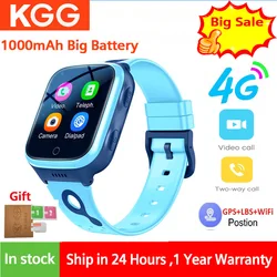 KGG 4G Kids Smart Phone Watch Video Call K9 1000Mah Battery GPS Wifi Location SOS Call Back Monitor Smart Watch Children Gifts