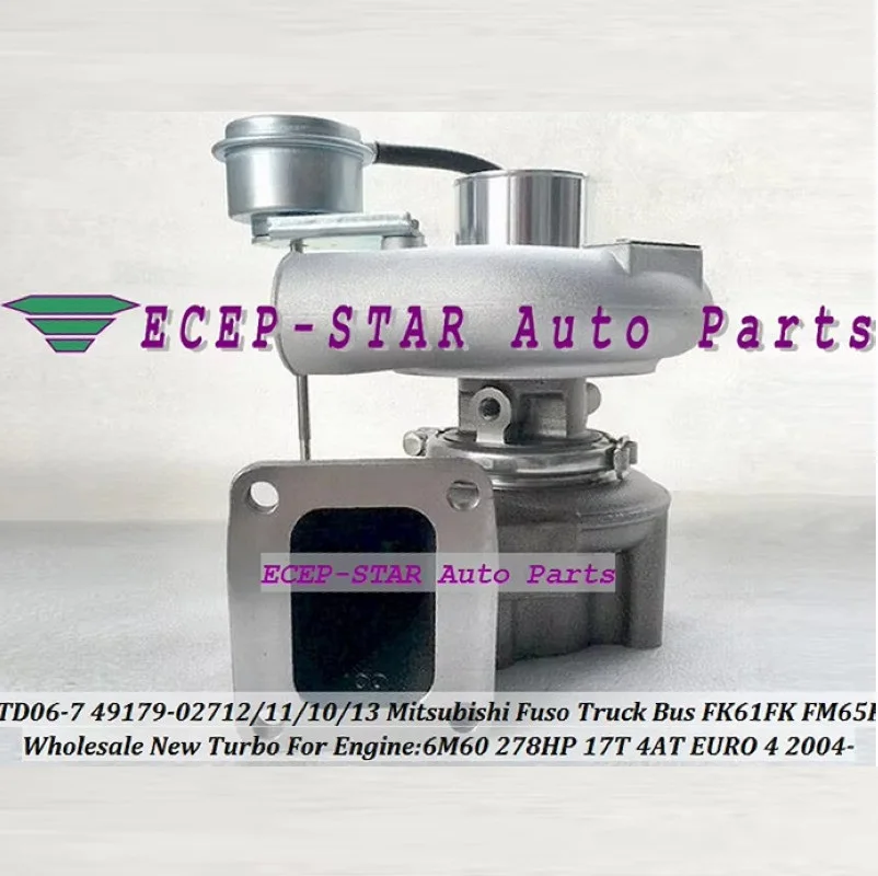 Turbo TD06-7 49179-02712 49179-02711 ME304598 ME304031 For Mitsubishi Fuso Truck Bus Various FK61FK FM65F 2004- 6M60 17T 4AT