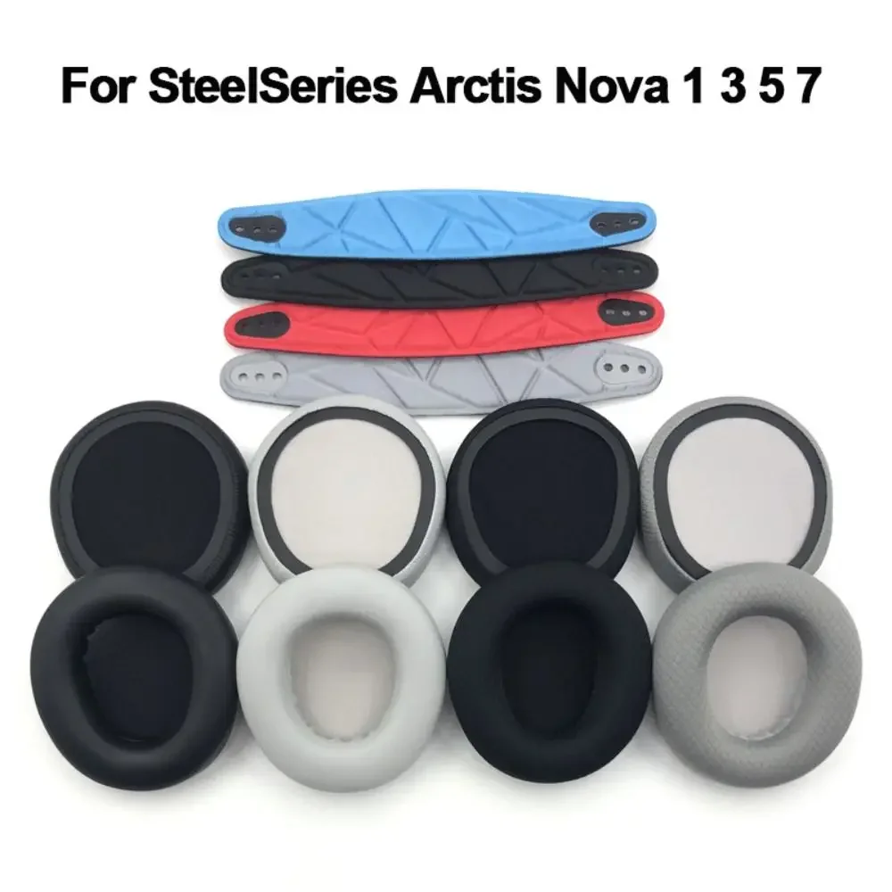 

1 Pair Replacement Foam Ear Pads Pillow Cushion Cover Suitable For Steelseries Arctis Nova 1 3 5 7 Gaming Headphone Earpads