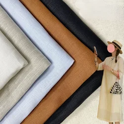 Pure Linen Fabric Sand Washing Clothing Summer for Dress Shirts Wholesale Cloth Per Meter Apparel Sewing Diy Material