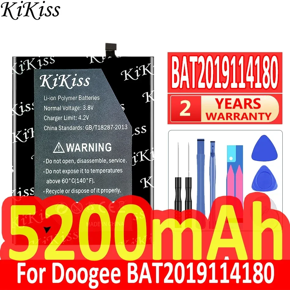 

5200mAh KiKiss Powerful Battery For Doogee BAT2019114180 Mobile Phone Batteries