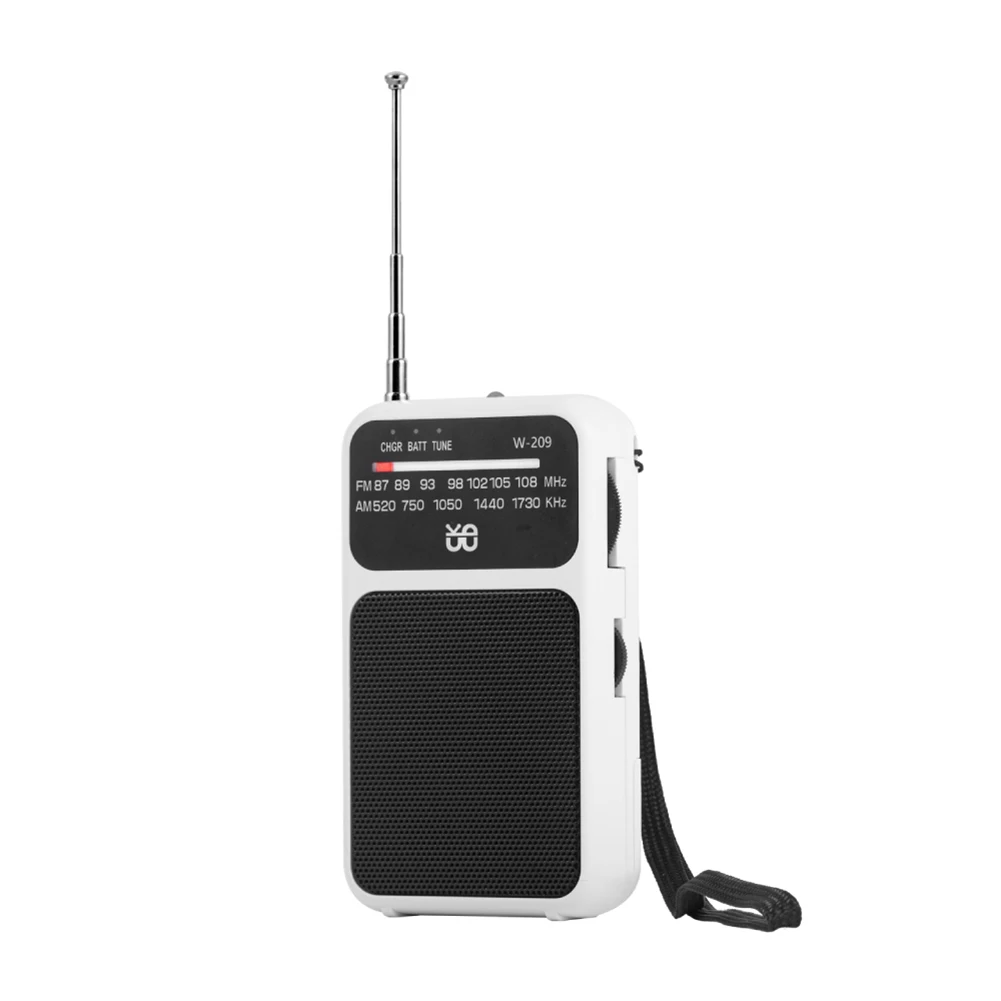 

2 Band Stereo Radio Built-in Speaker Radio Player Battery Operated Flashlight with 3.5mm Headphone Jack for Senior Home Walking