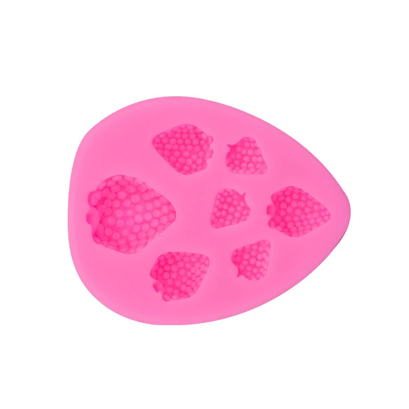 3D Strawberry Candle Silicone Mold Handmade Aromatherapy Wax Mould Fondant Chocolate Resin Molds Home Handicraft Decor