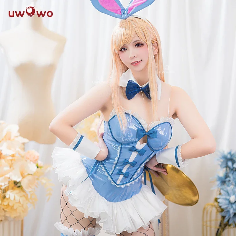 In Stock UWOWO Marin Kitagawaa Cosplay Marinn Kitawaa Bunny Girl Cosplay Costumes Halloween Cosplay Outfit Headband Bodysuit