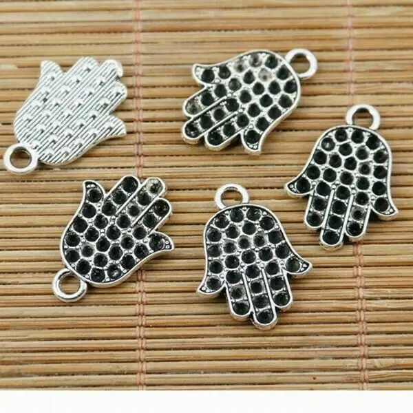 

20pcs 23x17mm Palm Charms Tibetan silver Jewelry Making Supplies Necklace Crafts EF1493