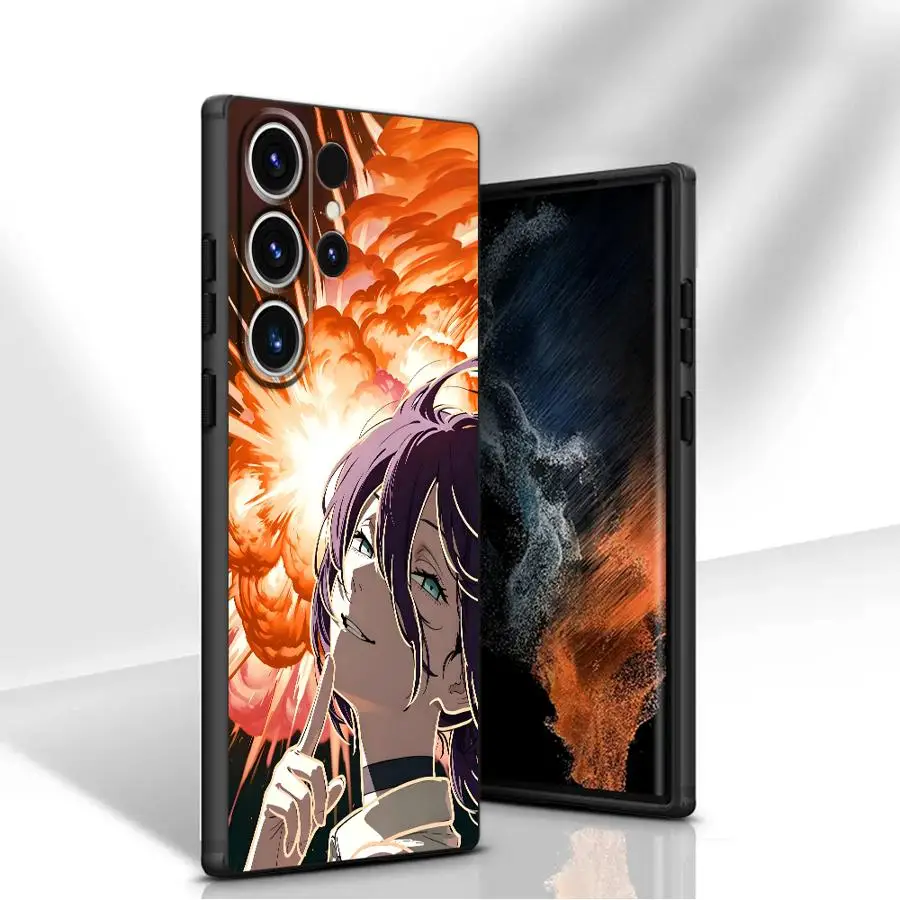 Cover Phone Case for Samsung Galaxy S26 S25 Plus Note 10 20 S24+ S23 S26+ S25 S20 S21 FE Ultra S24 Anime Chainsaw Man Reze