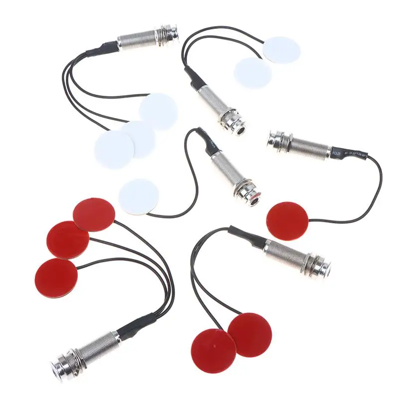 Professional Grade Piezo Contact Microphone Pickup Self-Adhesive Disc Transducer for Studio Guitar Violin Recording
