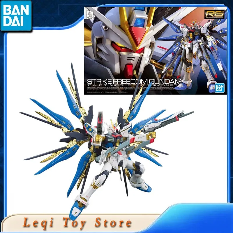 Bandai Original Genuine In Stock RG 14 STRIKE FREEDOM GUNDAM ZGMF-X20A Action Anime Figures Toys Gift Assembly Model Ornaments